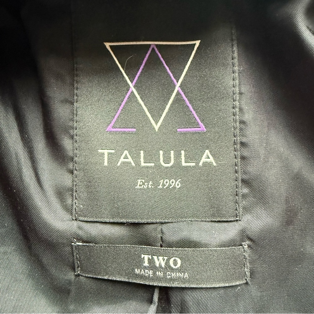 Talula Black Suit Jacket with Structured Silhouette Women’s 2 Business Office - Picture 4 of 16